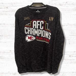 Kansas City Chiefs 2019 AFC Championship Black T Shirt Men’s Size Large